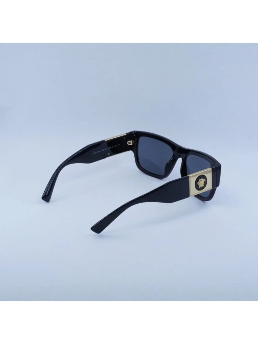 Versace VE4406 GB1/87 Sunglasses Black Rectangle Frame, Grey Lenses